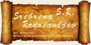 Srebrena Radosavljev vizit kartica